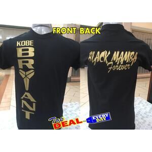 Kobe Bryant T-Shirt Basketball Black Mamba Front And Back